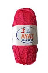 Angel Çanta Aksesuar - Angel Çanta Aksesuar 100 Gram Polyester Makrome No:3 Kırmızı