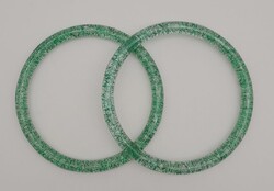 Angel Çanta Aksesuar - Angel Çanta Aksesuar 12 cm Akrilik Görünümlü Simli Yeşil Renk Plastik Çanta Sapı