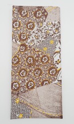 Angel Çanta Aksesuar - Angel Çanta Aksesuar 120X50 Cm Kahverengi Pamuklu Astarlık Kumaş Çiçek Desenli