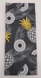 Angel Çanta Aksesuar 120X50 Cm Koyu Gri Ananas Desen Pamuklu Astarlık Kumaş No:19 - Thumbnail