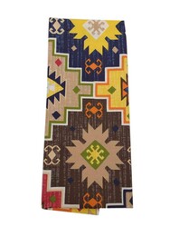 Angel Çanta Aksesuar - Angel Çanta Aksesuar 120X50 Cm Pamuklu Astarlık Kumaş Kilim Desen Sarı Ton