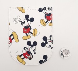Angel Çanta Aksesuar 16x12 cm Suni Deri Miki Mouse Desenli Kapak Füme Metalli - Thumbnail