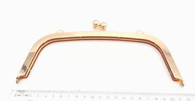 Angel Çanta Aksesuar 21.5 Cm Light Gold Oval Köşe Çanta Klipsi Çanta Bursu