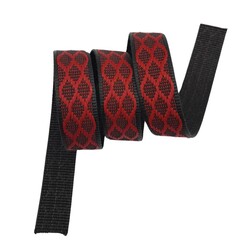 Angel Çanta Aksesuar 3 cm Polyester Kolon Siyah Kırmızı 1 Metre - Thumbnail