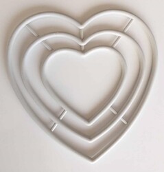 Angel Çanta Aksesuar - Angel Çanta Aksesuar 3Lü Plastik Makrome Halkası Kalp No6