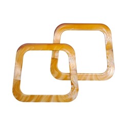 Angel Çanta Aksesuar - Angel Çanta Aksesuar Akrilik Görünümlü Plastik Çanta Sapı Kare Model Taba Bej Renk