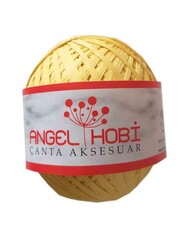 Angel Çanta Aksesuar - Angel Çanta Aksesuar Bobin Rafya 150 Gr Sarı No:3