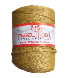 Angel Çanta Aksesuar - Angel Çanta Aksesuar Gold Renk 5 Mm Jumbo Polyester Makrome No:23