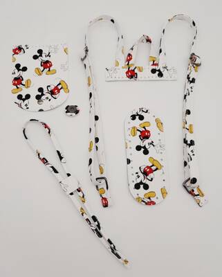 Angel Çanta Aksesuar Miki Mouse Desenli Sırt Çanta Seti Füme Metalli