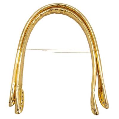 Angel Çanta Aksesuar Parlak Rugan Deri Pelikan Model Çanta Sapı Gold Renk