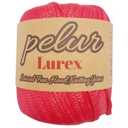 Angel Çanta Aksesuar Pelur Lurex Simli Ribbon İp Fuşya Renk - Thumbnail