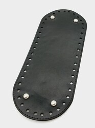Angel Çanta Aksesuar - Angel Çanta Aksesuar Suni Deri Siyah Renk 30X12 cm Oval Çanta Tabanı (Gümüş Aparatlı)